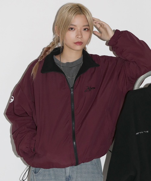 ナイロン フリース リバーシブルドローコードスタンドネックショートブルゾン トラックジャケット(ブルゾン)|MSG(エムエスジー) ナイロン フリース リバーシブルドローコードスタンドネックショートブルゾン トラックジャケット(ブルゾン)|MSG(エムエスジー)