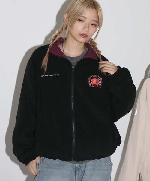 ナイロン フリース リバーシブルドローコードスタンドネックショートブルゾン トラックジャケット(ブルゾン)|MSG(エムエスジー) ナイロン フリース リバーシブルドローコードスタンドネックショートブルゾン トラックジャケット(ブルゾン)|MSG(エムエスジー)