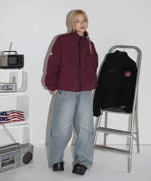 ナイロン フリース リバーシブルドローコードスタンドネックショートブルゾン トラックジャケット(ブルゾン)|MSG(エムエスジー) ナイロン フリース リバーシブルドローコードスタンドネックショートブルゾン トラックジャケット(ブルゾン)|MSG(エムエスジー)