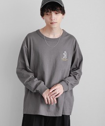 RAGEBLUE | ワンポイント刺繍/天竺コットンオーバーサイズロンT(Tシャツ/カットソー)