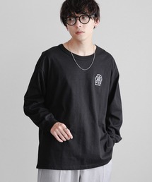 RAGEBLUE | ワンポイント刺繍/天竺コットンオーバーサイズロンT(Tシャツ/カットソー)