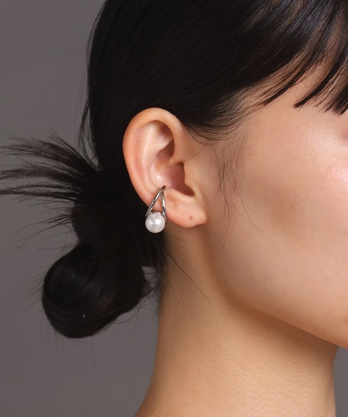 しろですm(_ _)mイヤーカフ2点 PEARL EAR CUFF(片耳用)(2JE0098)K10 イヤーカフ｜スター