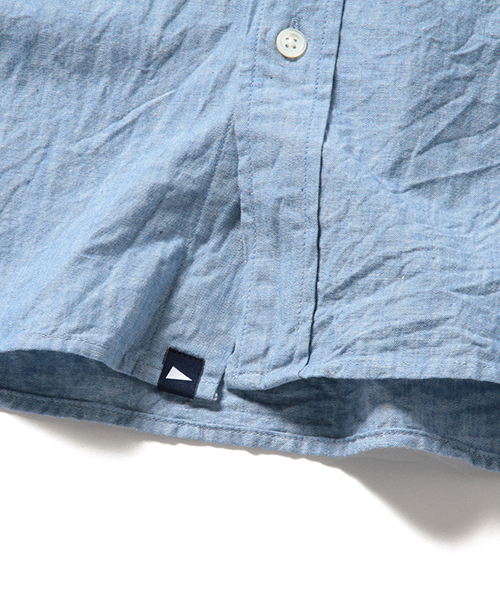 Pilgrim Surf Supply（ピルグリムサーフサプライ）の「Pilgrim Surf+Supply / ALBERT Fishing Pocket Shirt （シャツ/ブラウス・メンズ・ホワイト/サックスブルー・MEDIUM/SMALL/X-SMALL/LARGE）」の5枚目の写真