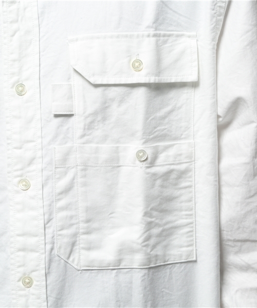 Pilgrim Surf Supply（ピルグリムサーフサプライ）の「Pilgrim Surf+Supply / ALBERT Fishing Pocket Shirt （シャツ/ブラウス・メンズ・ホワイト/サックスブルー・MEDIUM/SMALL/X-SMALL/LARGE）」の19枚目の写真