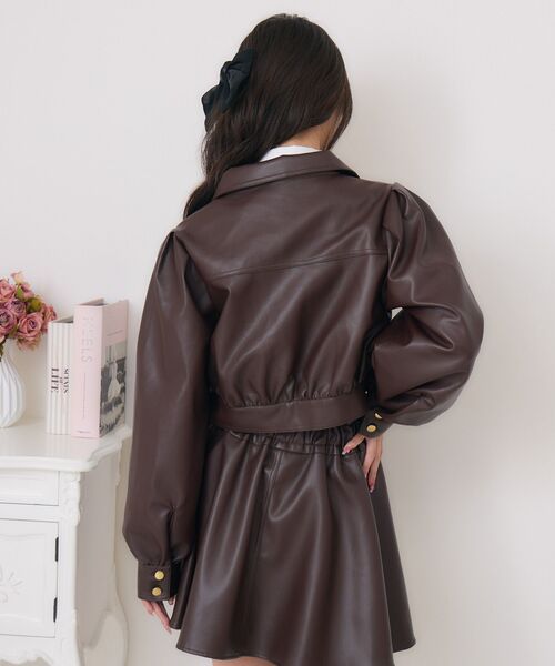 ems excite（エムズエキサイト）の「【セットアイテム】FレザーBZ＆フレアSKセット（その他アウター・レディース・ブラウン/ナチュラル/ブラック・FREE）」の15枚目の写真