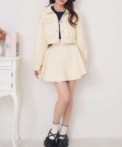 ems excite（エムズエキサイト）の「【セットアイテム】FレザーBZ＆フレアSKセット（その他アウター・レディース・ブラウン/ナチュラル/ブラック・FREE）」の3枚目の写真