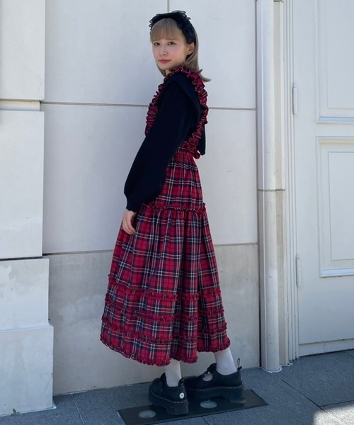 Candy Stripper(キャンディストリッパー)の「HOLY NIGHT FRILL JUMPER スカート(ジャンパースカート・レディース・レッド/イエロー/ブラック・2)」の18枚目の写真