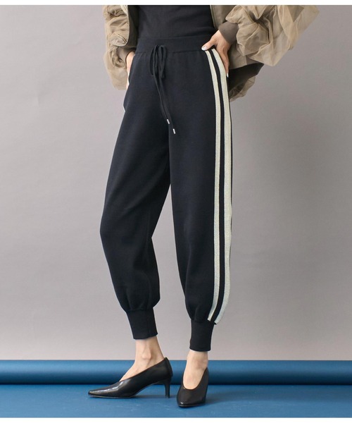 Settimissimo（セッティミッシモ）の「サイドラインリラックスジョガーパンツ（その他パンツ・レディース・アイボリー/ブラック・FREE）」の2枚目の写真