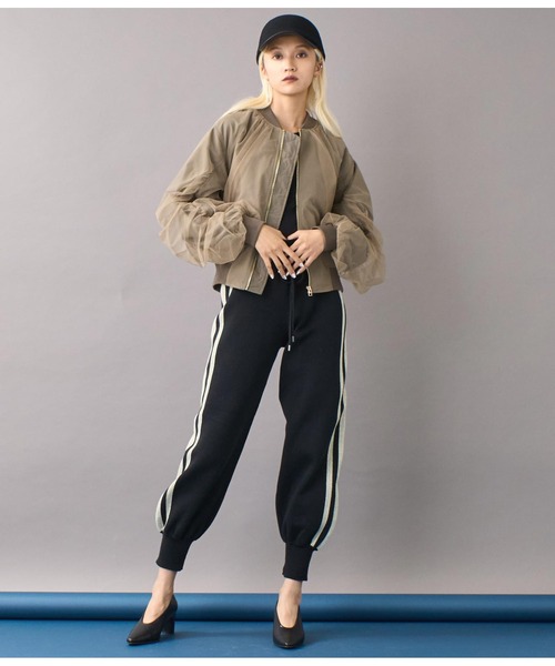 Settimissimo（セッティミッシモ）の「サイドラインリラックスジョガーパンツ（その他パンツ・レディース・アイボリー/ブラック・FREE）」の21枚目の写真