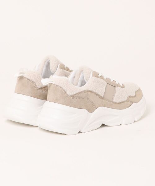 Amaort(アマート)の「【Amaort】アマート 軽量ボアスニーカー AM1053(スニーカー・レディース・ベージュ/ブラウン・S/LL/L/M)」の3枚目の写真