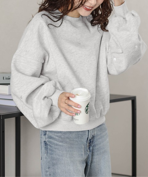 SUGAR BISKET（シュガービスケット）の「裏起毛ハート刺繍スウェット（ベスト・レディース・ブラック/チャコール/ホワイト/グレー・フリー）」の14枚目の写真