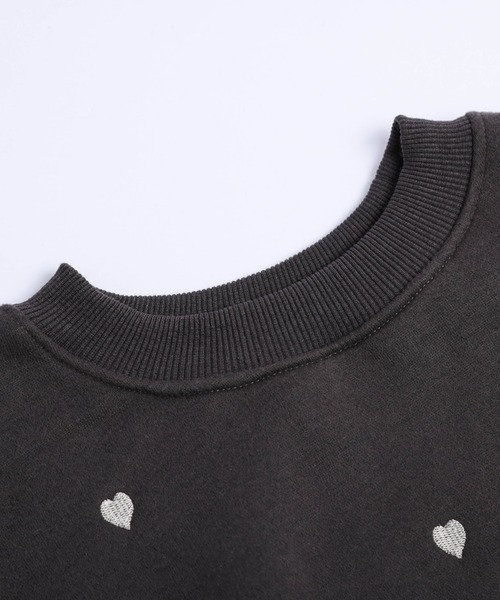 SUGAR BISKET（シュガービスケット）の「裏起毛ハート刺繍スウェット（ベスト・レディース・ブラック/チャコール/ホワイト/グレー・フリー）」の16枚目の写真