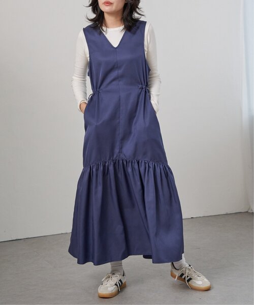 VENCEEXCHANGE(ヴァンスエクスチェンジ)の「ツイル切替ジャンスカ(ジャンパースカート・レディース・ブルー/ブラック・FREE)」の15枚目の写真