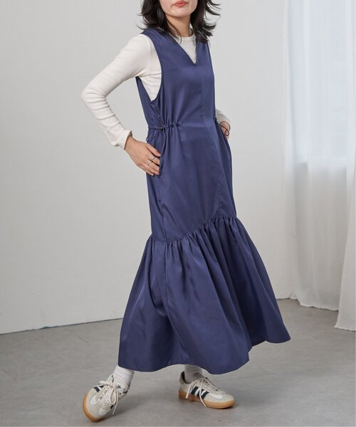 VENCEEXCHANGE(ヴァンスエクスチェンジ)の「ツイル切替ジャンスカ(ジャンパースカート・レディース・ブルー/ブラック・FREE)」の16枚目の写真