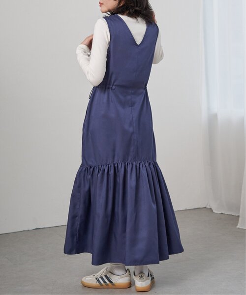 VENCEEXCHANGE(ヴァンスエクスチェンジ)の「ツイル切替ジャンスカ(ジャンパースカート・レディース・ブルー/ブラック・FREE)」の17枚目の写真