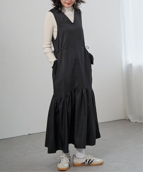 VENCEEXCHANGE(ヴァンスエクスチェンジ)の「ツイル切替ジャンスカ(ジャンパースカート・レディース・ブルー/ブラック・FREE)」の21枚目の写真