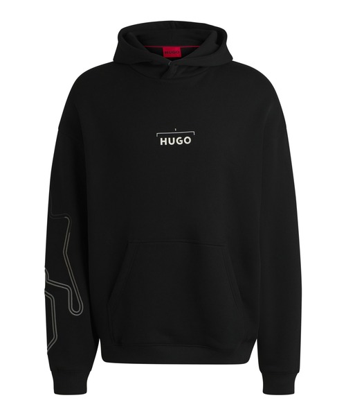HUGO（ヒューゴ）の「レーシングプリント コットンブレンド フーディ（パーカー・メンズ・ブラック・S/M/L/XL/XS）」の6枚目の写真