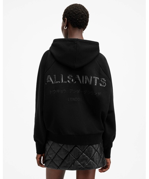 ALLSAINTS（オールセインツ）の「TALON UNDERGROUND OVERSIZED HOODIE | TALON アンダーグラウンド オーバーサイズ フーディー（パーカー・レディース・ブラック・M/XS/S）」の6枚目の写真