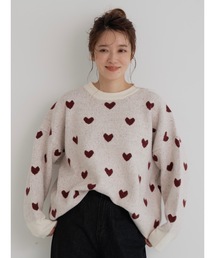 jumelle | heart jacquard knit(ニット/セーター)