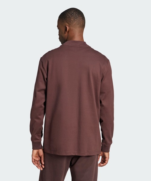 adidas(アディダス)の「長袖モックネックTシャツ / アディダスオリジナルス adidas Originals(Tシャツ/カットソー・メンズ・グレー/ブラウン・LARGE/MEDIUM/SMALL/X-LARGE/X-SMALL/XX-LARGE/3XL)」の3枚目の写真