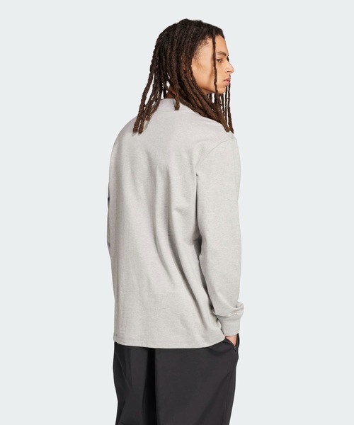 adidas(アディダス)の「長袖モックネックTシャツ / アディダスオリジナルス adidas Originals(Tシャツ/カットソー・メンズ・グレー/ブラウン・LARGE/MEDIUM/SMALL/X-LARGE/X-SMALL/XX-LARGE/3XL)」の7枚目の写真