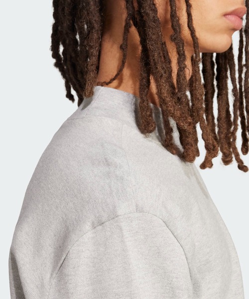 adidas(アディダス)の「長袖モックネックTシャツ / アディダスオリジナルス adidas Originals(Tシャツ/カットソー・メンズ・グレー/ブラウン・LARGE/MEDIUM/SMALL/X-LARGE/X-SMALL/XX-LARGE/3XL)」の9枚目の写真