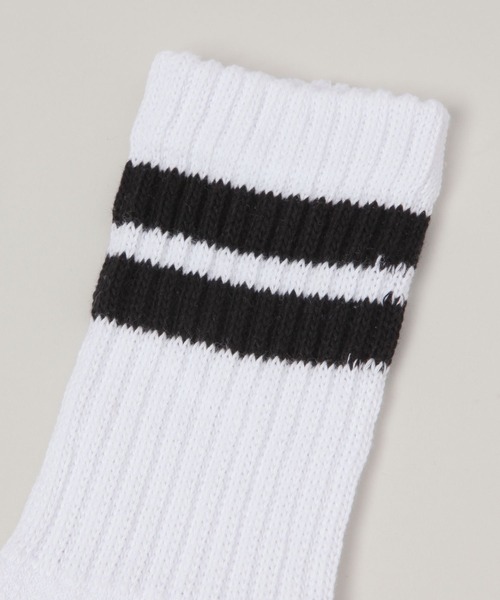 Healthknit(ヘルスニット)の「【Healthknit/ヘルスニット】2ラインロングソックス3P(ソックス/靴下・メンズ・ホワイト・FREE)」の2枚目の写真
