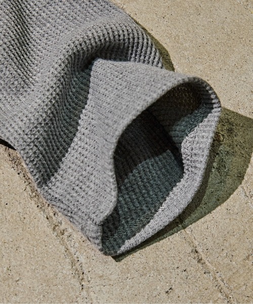 Coffee & Cigarettes(コーヒーアンドシガレッツ)の「3-10B6 ワイド ワッフル ロングスリーブTシャツ ロンT ロングTEE(Tシャツ/カットソー・メンズ・ブラック/サックスブルー/グレー/ホワイト・L/M)」の8枚目の写真