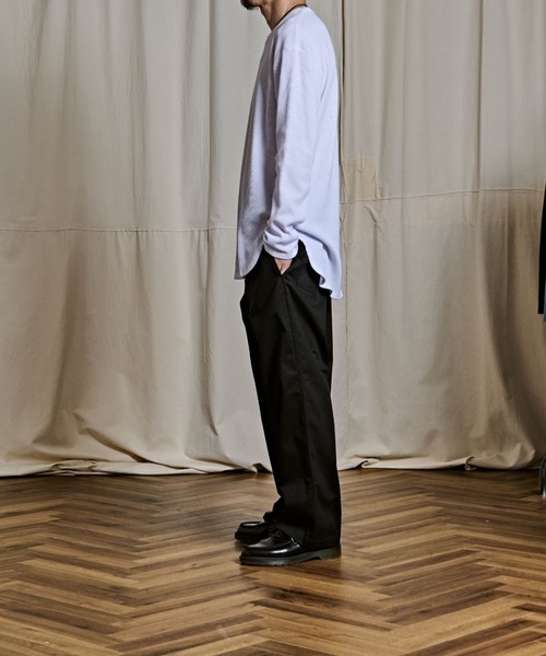 Coffee & Cigarettes(コーヒーアンドシガレッツ)の「3-10B6 ワイド ワッフル ロングスリーブTシャツ ロンT ロングTEE(Tシャツ/カットソー・メンズ・ブラック/サックスブルー/グレー/ホワイト・L/M)」の16枚目の写真