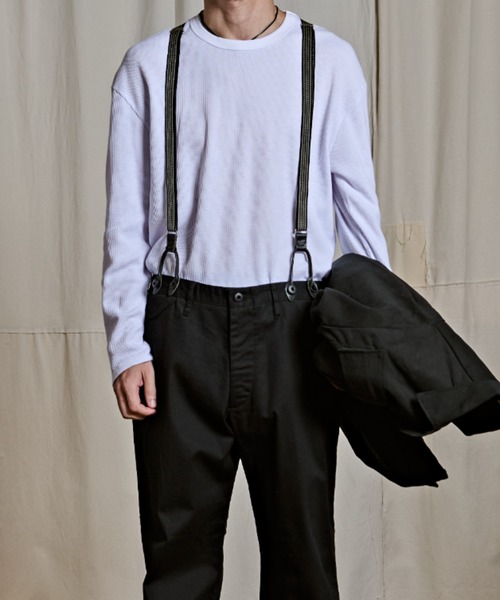 Coffee & Cigarettes(コーヒーアンドシガレッツ)の「3-10B6 ワイド ワッフル ロングスリーブTシャツ ロンT ロングTEE(Tシャツ/カットソー・メンズ・ブラック/サックスブルー/グレー/ホワイト・L/M)」の14枚目の写真