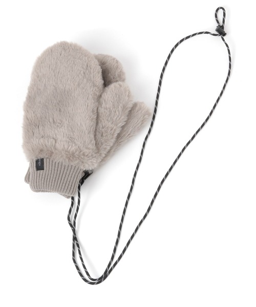 MaxMara ブラック ファー ミトン 手袋 ストラップ付き Max Mara マックスマーラ テディベア ブラック ミトングローブ