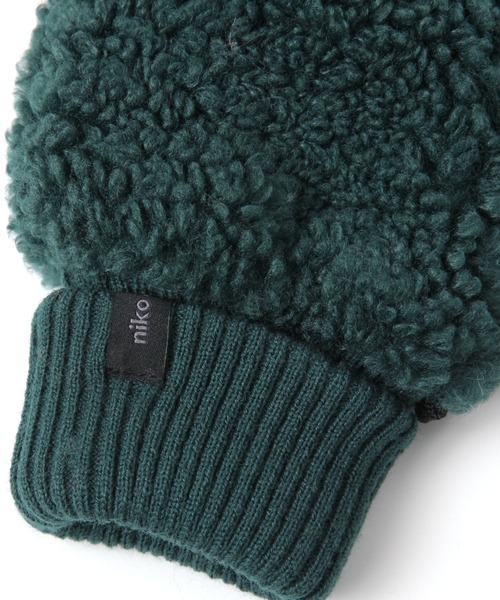 niko and...（ニコアンド）の「オリジナルフェイクファーボアストラップ付きミトン（手袋・レディース・ピンク/モカ/オレンジ/グリーン/アイボリー・FREE）」の9枚目の写真