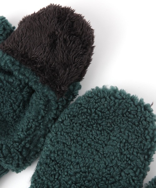 niko and...（ニコアンド）の「オリジナルフェイクファーボアストラップ付きミトン（手袋・レディース・ピンク/モカ/オレンジ/グリーン/アイボリー・FREE）」の10枚目の写真