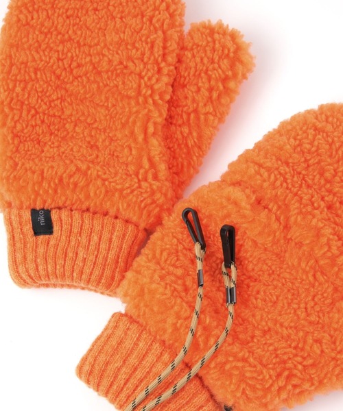 niko and...（ニコアンド）の「オリジナルフェイクファーボアストラップ付きミトン（手袋・レディース・ピンク/モカ/オレンジ/グリーン/アイボリー・FREE）」の13枚目の写真