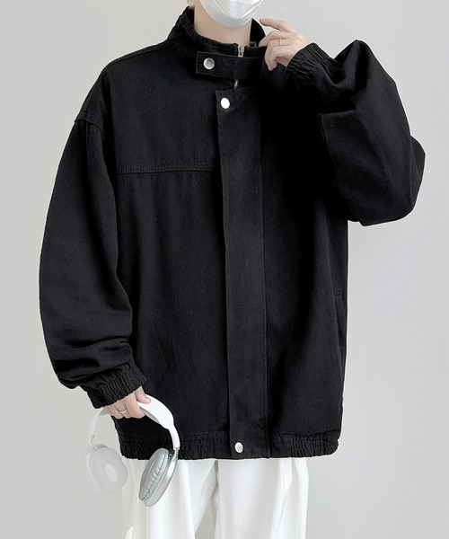 FVLMEN(フルメン)の「【FVLMEN】stand neck denim zip jacket/スタンドネック デニム ジップ ジャケット(デニムジャケット・メンズ・ブルー/ネイビー/ブラック・MEDIUM/LARGE/X-LARGE)」の6枚目の写真