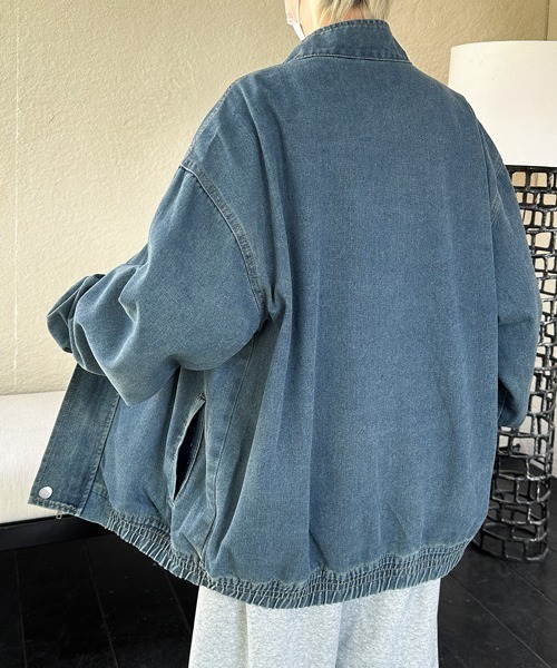 FVLMEN(フルメン)の「【FVLMEN】stand neck denim zip jacket/スタンドネック デニム ジップ ジャケット(デニムジャケット・メンズ・ブルー/ネイビー/ブラック・MEDIUM/LARGE/X-LARGE)」の13枚目の写真