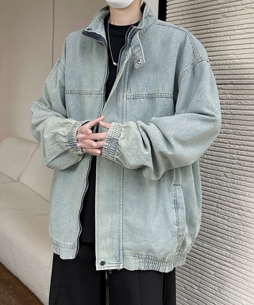 FVLMEN(フルメン)の「【FVLMEN】stand neck denim zip jacket/スタンドネック デニム ジップ ジャケット(デニムジャケット・メンズ・ブルー/ネイビー/ブラック・MEDIUM/LARGE/X-LARGE)」の22枚目の写真