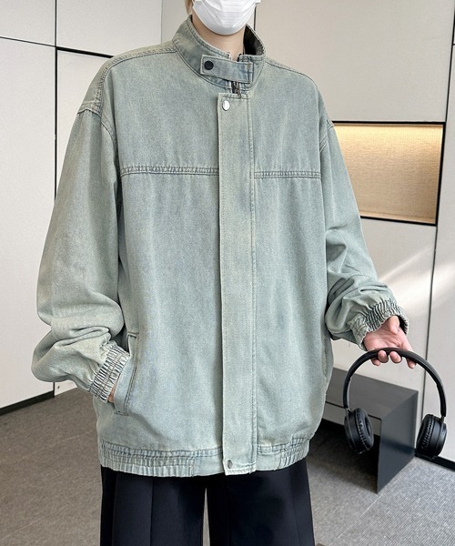 FVLMEN(フルメン)の「【FVLMEN】stand neck denim zip jacket/スタンドネック デニム ジップ ジャケット(デニムジャケット・メンズ・ブルー/ネイビー/ブラック・MEDIUM/LARGE/X-LARGE)」の16枚目の写真