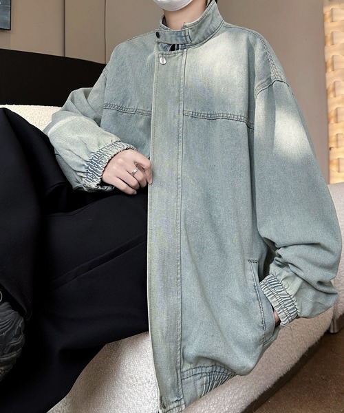FVLMEN(フルメン)の「【FVLMEN】stand neck denim zip jacket/スタンドネック デニム ジップ ジャケット(デニムジャケット・メンズ・ブルー/ネイビー/ブラック・MEDIUM/LARGE/X-LARGE)」の20枚目の写真