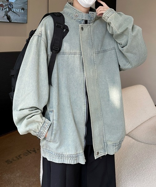 FVLMEN(フルメン)の「【FVLMEN】stand neck denim zip jacket/スタンドネック デニム ジップ ジャケット(デニムジャケット・メンズ・ブルー/ネイビー/ブラック・MEDIUM/LARGE/X-LARGE)」の18枚目の写真