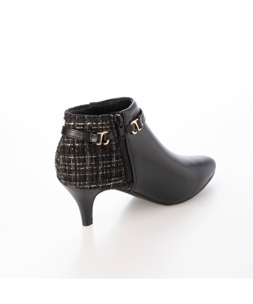 Elvis Luce（エルビスルーチェ）の「ElvisLuce(エルビスルーチェ)6.5cmヒールパールベルト2WYポインテッドトゥショート（ブーツ・レディース・ベージュ/ブラック系その他/ブラック・M/L/S/LL）」の11枚目の写真