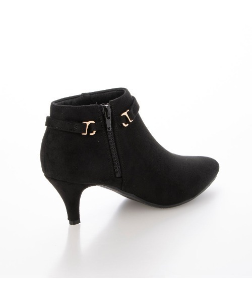 Elvis Luce（エルビスルーチェ）の「ElvisLuce(エルビスルーチェ)6.5cmヒールパールベルト2WYポインテッドトゥショート（ブーツ・レディース・ベージュ/ブラック系その他/ブラック・M/L/S/LL）」の10枚目の写真