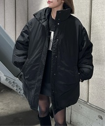 LVEU. | 【LVEU.】2way中綿ダウンジャケット / アウター ダウン ジャケット ベスト 2way 中綿 ミドル ボリューム ブラック ZOZOTOWN限定(ダウンジャケット/コート)