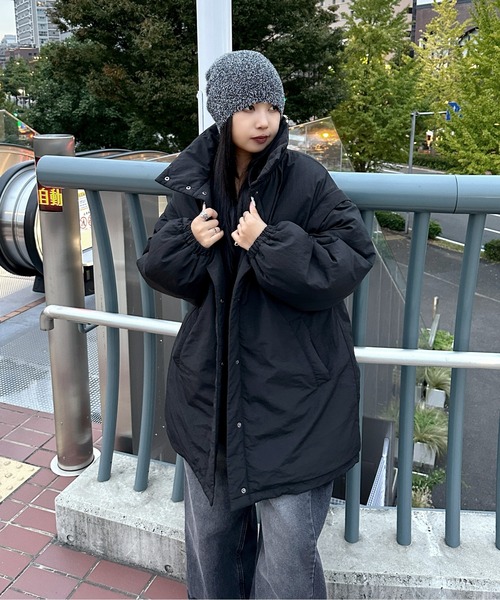 LVEU.（ラブユ.）の「【LVEU.】2way中綿ダウンジャケット / アウター ダウン ジャケット ベスト 2way 中綿 ミドル ボリューム ブラック ZOZOTOWN限定（ダウンジャケット/コート・レディース・ブラック・FREE）」の7枚目の写真