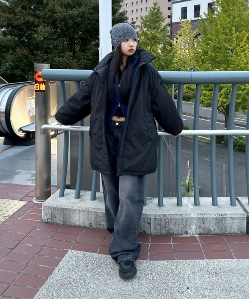 LVEU.（ラブユ.）の「【LVEU.】2way中綿ダウンジャケット / アウター ダウン ジャケット ベスト 2way 中綿 ミドル ボリューム ブラック ZOZOTOWN限定（ダウンジャケット/コート・レディース・ブラック・FREE）」の10枚目の写真