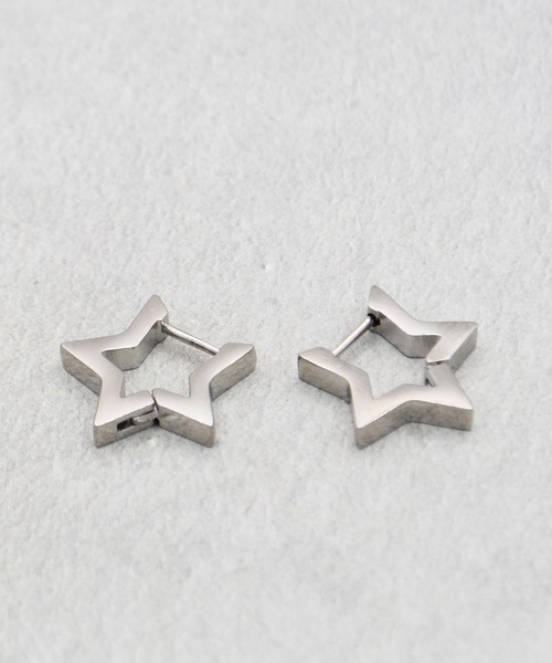 Diliraba(ディリラバ)の「【Diliraba】ステンレス スターフープピアスセット(ピアス(両耳用)・レディース・ゴールド/シルバー・FREE)」の6枚目の写真