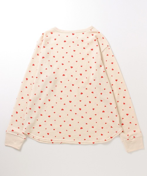 ALWAYS GOOD TIME(オルウェイズグッドタイム)の「【JEMORGAN / ジェーイーモーガン】ワッフルハート柄ルームウェア3点セット(Tシャツ/カットソー・レディース・アイボリー系1/アイボリー系2/杢グレー・F)」の8枚目の写真