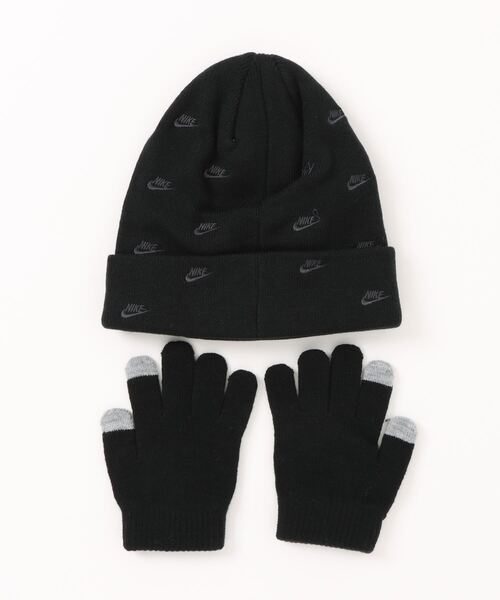 NIKE（ナイキ）の「NIKE/ナイキ キッズ ビーニー ニット帽 9A3092-023（ニットキャップ/ビーニー・キッズ・ブラック・FREE）」の2枚目の写真