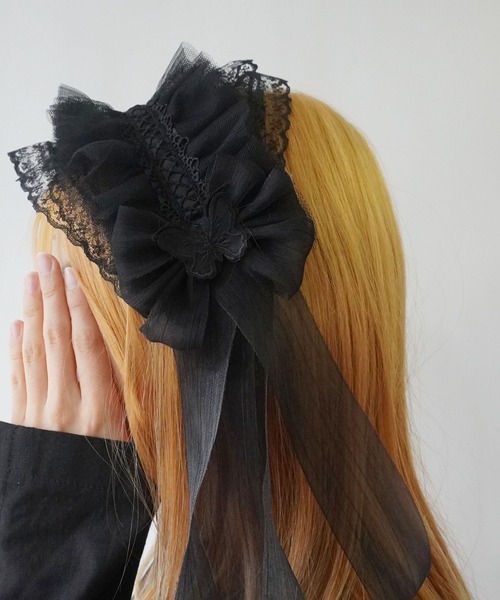 レース　ベッドドレス　ヘアアクセ セール】【 Port / ポート 】 バタフライ リボン付き レース