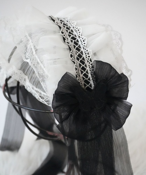 レース　ベッドドレス　ヘアアクセ セール】【 Port / ポート 】 バタフライ リボン付き レース